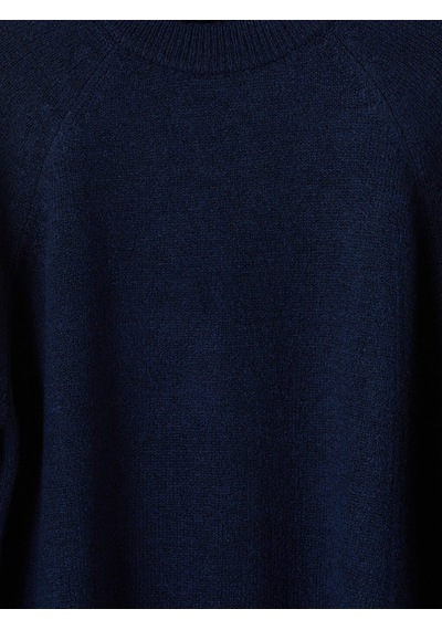 Lcw Modest Lacivert Bisiklet Yaka Oversize Kadın Triko Tunik