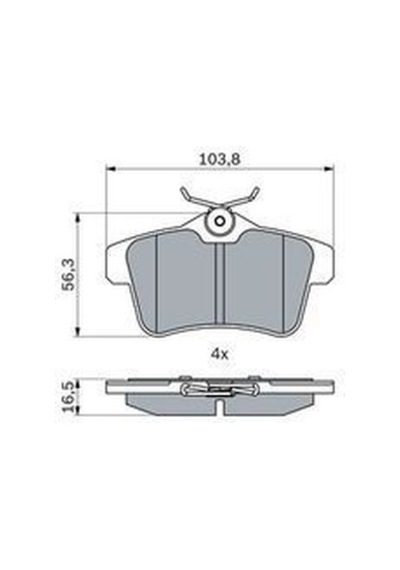 Citroen C4 1.2 Puretech 2014-2017 Bosch Arka Balata Netpar24922
