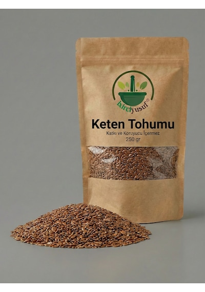 İxirciyusuf Keten Tohumu Flaxseed Linseed Linum Usitatissimum Doğal Tane 250 G