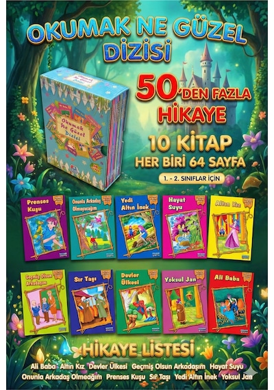 1. Ve 2. Sınıflar İçin Simli Okumak Ne Güzel Dizisi 10 Hikaye Kitabı 50+ Hikaye