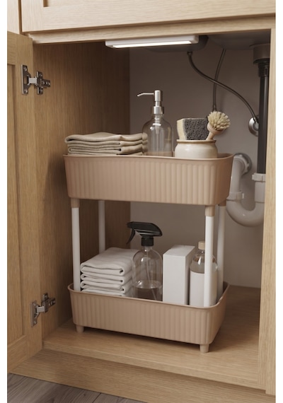 2 Katlı Plastik Düzenleyici Raf Cappuccino Mutfak Dolap İçi Raf Banyo Rafı Masa Altı Organizer Çok Amaçlı Saklama Düzenleyici 30x17,5x40,5 Cm Bej Bej 2 Katlı Plastik Düzenleyici Raf Cappuccino Mutfak Dolap İçi Raf Banyo Rafı Masa Altı Organizer Çok Amaçlı Saklama Düzenleyici 30x17,5x40,5 Cm Bej Bej