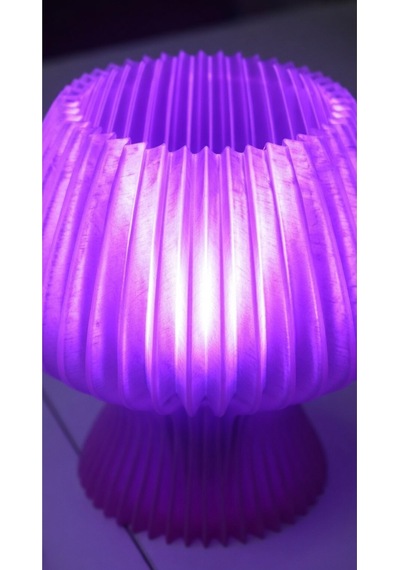 Akordeon Tasarım Masa Lambası - 3d Pleated Doku Dekoratif Gece Lambası Modern Ev Hediyesi Aydınlatma Mor