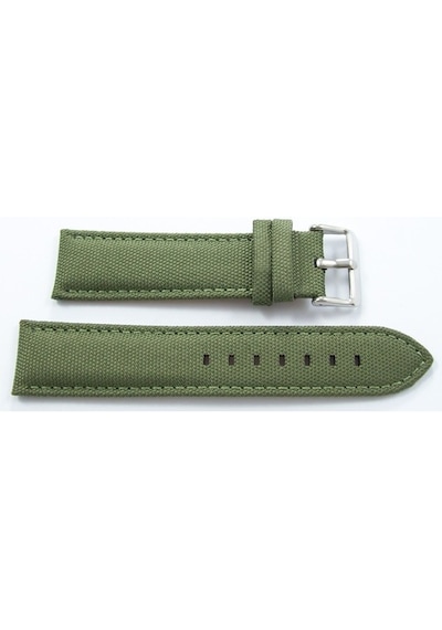 Bizon Haki Yeşil Kumaş Saat Kordonu 22Mm Dokuma Spor Perlon Kayış