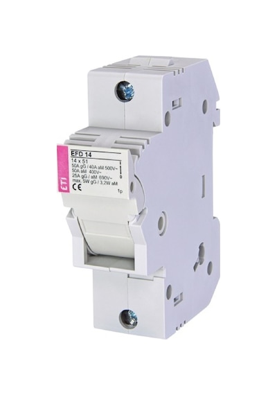 Eti Efd14-1p ,1-faz 14x51mm 50a Kartuş Sigorta Yuva