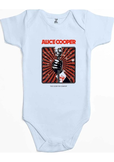 Zepplin Giyim Alice Cooper Too Close For Comfort Mikrofon Sarı Bebek Body Zıbın