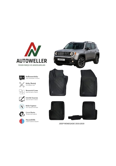 Jeep Renegade 2019 Sonrası Havuzlu Oto Paspas