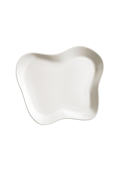 Kütahya Porselen Skallop 2 Parça 28x25 cm Kayık Seti Krem