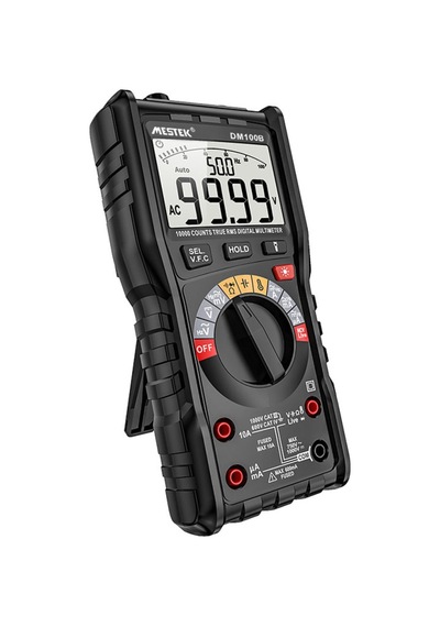 Folinda Multimetre Mestek Dm100b Lcd Ekranlı Dijital Akıllı Taşınabilir Multimetre Arka Aydınlatmal-siyah