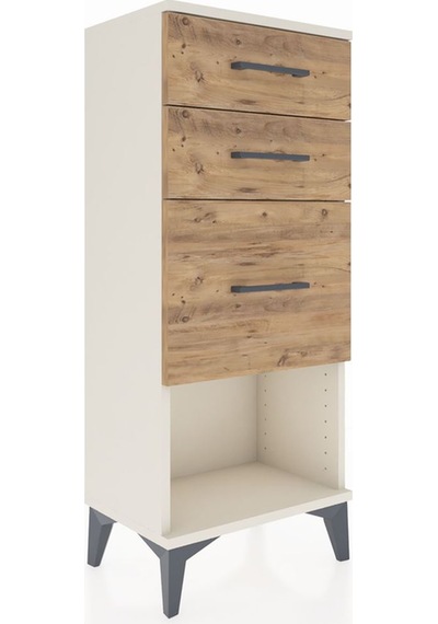 Arges Komodin 3 Çekmeceli 44x30x106 Aytaşı-çam Aytaşı