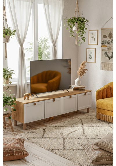 Bohem 180 Cm Tv Ünitesi Mdf Kapak Kahverengi Bohem 180 Cm Tv Ünitesi Mdf Kapak Kahverengi