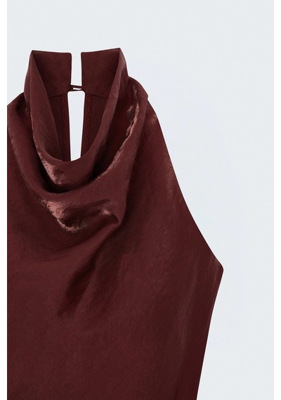 Sateen Aura Bluz Bordo