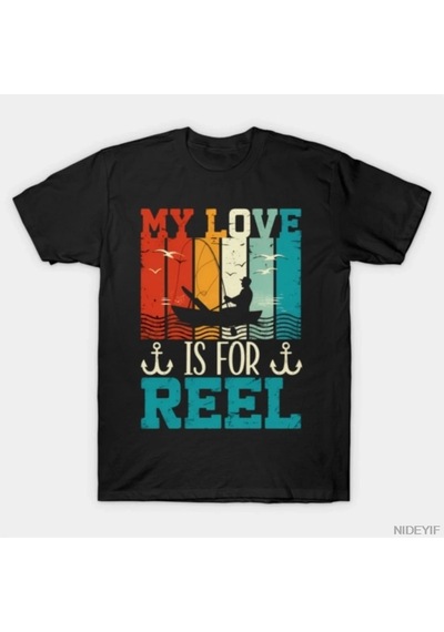 Tarzsokak Eğlenceli Balıkçılık Aşkım Makara İçin T-shirt Erkekler Kadınlar Için % 100% Pamuk T Shirt Kı Çok Renkli