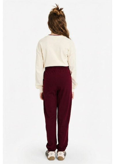 Defacto Jogger Fıt Penye Pantolon Kız Çocuk G0337a826spbr115 Bordo-br115