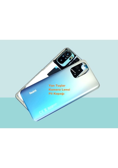 Xiaomi Redmi Note 10s 4g Uyumlu Full Kasa Arka Kapak Batarya Kapağı - Mavi Çok Renkli