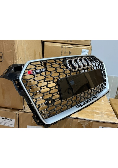 Dmb Audi A5 Rs5 Ön Panjur Gri Çerceve Piano Black 2017-2019 Arası Uyumlu