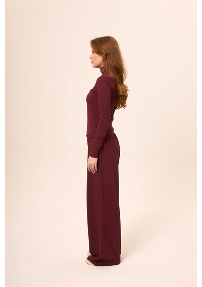 Zoor Ultra Soft Penye Modal Pantolon Bordo
