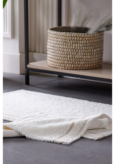 Doquhome Dora Banyo Paspası Krem&vizon 60x100cm Krem