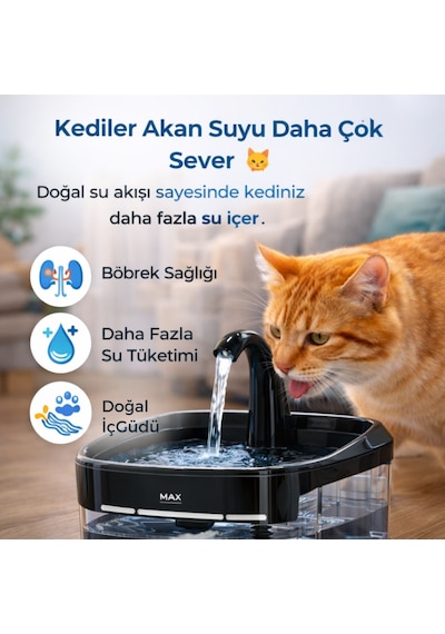 Polham Akıllı Otomatik Kedi Köpek Su Sebili 4.5l Sessiz Motorlu Sensörlü Pet Su Pınarı Karbon Filtreli Akıllı Su Kabı
