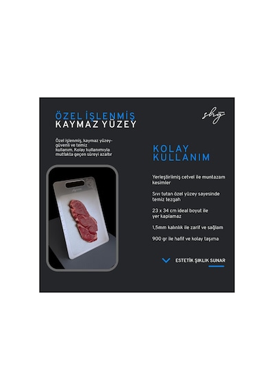 Kaymaz Ve Çizilmeyi Az Gösteren 304 Paslanmaz Çelik Kesme Tahtası, Kaydırmaz Mat İle Set Kesme Gümüş