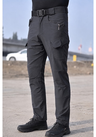 Modmen Erkek Taktik Outdoor Kargo Pantolon Çok Cepli Esnek Günlük Ve Outdoor Kullanım Antrasit