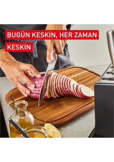Tefal Eversharp Pro 5 Bıçaklı Entegre Otomatik Bileyicili Bıçak Seti Siyah