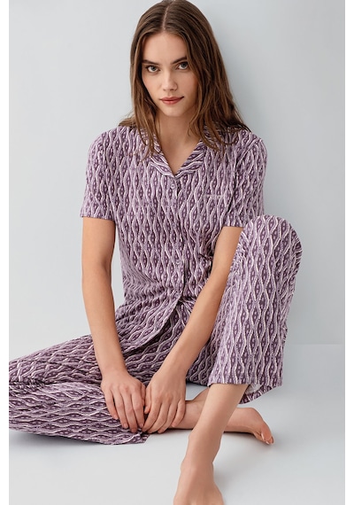 Pierre Cardin Kadın Mor Gömlek Pijama Takım Pc9184-s-v1 Mor