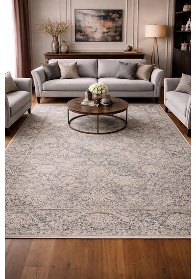 Hoom Rugs Kz88c Modern Makine Halısı Gri Kahve Bej