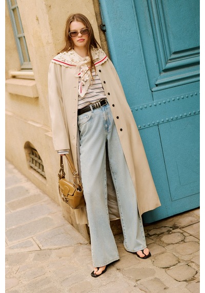 Manuka Çizgili Denim Straıght Pantolon Açık Mavi Ss26pnt00025-03