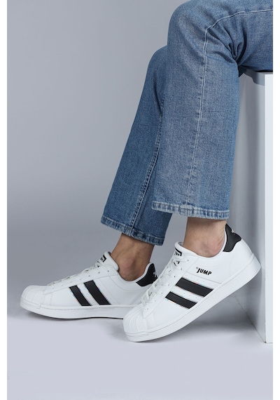 Jump 29055 Beyaz - Siyah Erkek Sneaker Günlük Spor Ayakkabı