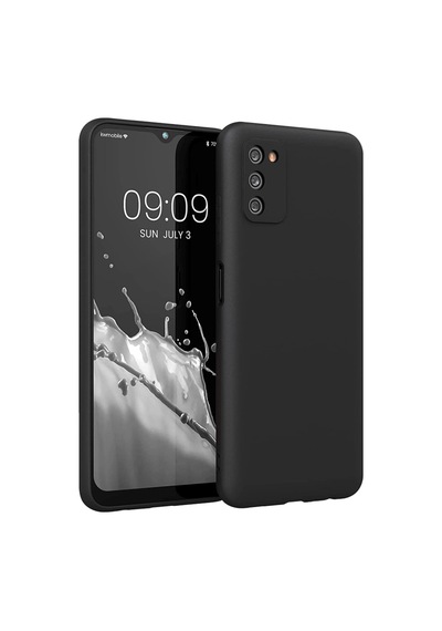 Samsung Galaxy  Uyumlu - A03s Kılıf First Silikon - Siyah