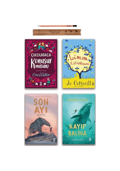 Genç Timaş Son Ayı - Kayıp Balina - Limon Kütüphanesi - Çikolataca Konuşur musun Set 4 Kitap