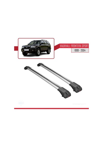Vauxhall Frontera Sport 1999-2004 Arası İle Uyumlu Ace-1 Ara Atkı Tavan Barı Gri
