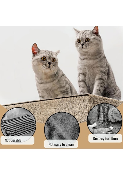Kendinden Yapışkanlı Kedi Tırmalama Halısı, Kendinden Yapışkanlı, Kesilebilir, Kedi Duvarı, Ked