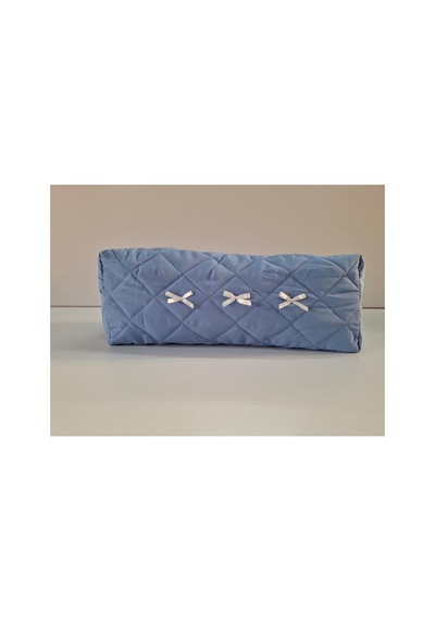 Dreamy Blue Kapitone Fiyonklu Tüm Saç Şekillendiricilerine Uygun Organizer Çanta Tb043