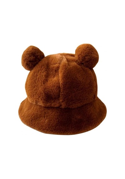 Mood Agenda Sevimli Ayı Kulak Peluş Bucket Şapka Kahverengi