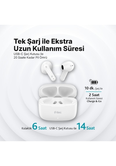 Ttec AirBeat 2KM176 Vibe Gerçek Kablosuz TWS Bluetooth Kulaklık