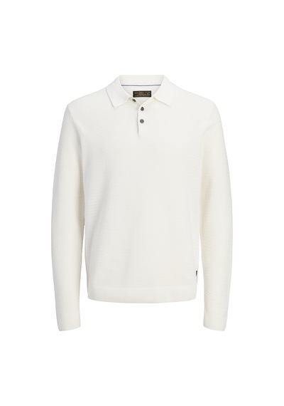 Jack & Jones Jprblurıley Knıt Polo Ls beyaz