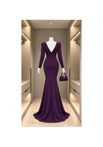 Butik İstanbul Kadın V Yaka Kristal Taş İşlemeli Vatkalı/büzgülü Omuz Yırtmaçlı Balık Abiye Elbise Mor Butik İstanbul Kadın V Yaka Kristal Taş İşlemeli Vatkalı/büzgülü Omuz Yırtmaçlı Balık Abiye Elbise Mor