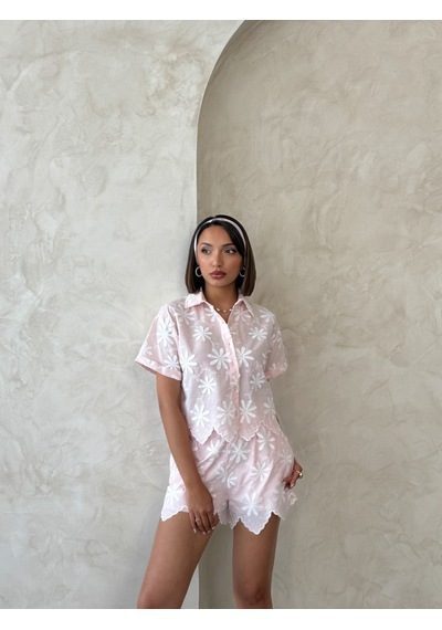 Verymoda Nakışlı Gömlek D2858 Pembe