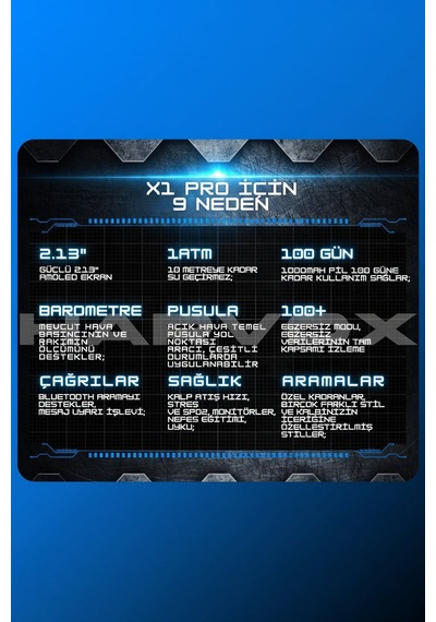 X1 Pro Akıllı Saat Çok Renkli
