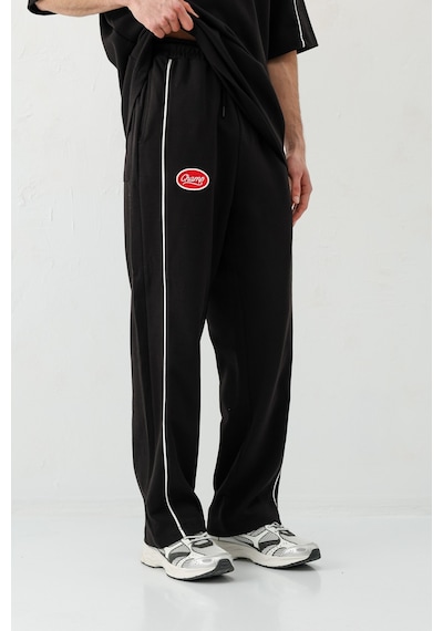Oversize Baskılı Eşofman Takım V90-21 Siyah