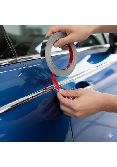 Renault Grand Espace Uyumlu Yapışkanlı 18 Mm 5 Metre Krom Nikelaj Trim Şerit