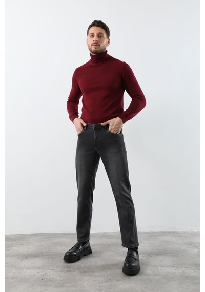 Banny Jeans Erkek Likralı Straight Fit Jean Pantolon Siyah