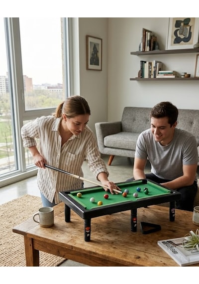Mini Bilardo Masası Oyuncak Seti Çocuklar İçin Eğlenceli Masa Oyunu - Lisinya