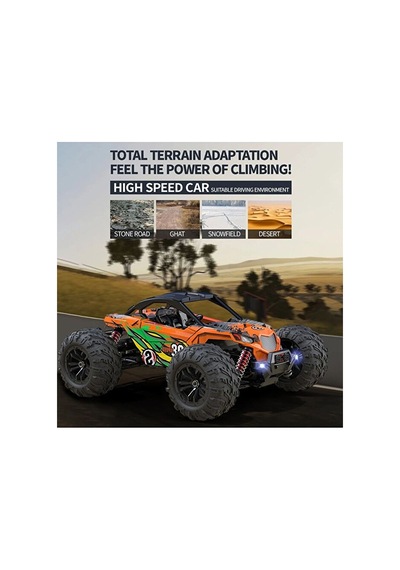 Uzaktan Kumandalı Araba Full Fonksiyon Işıklı Drift 4x4 36km Hız Yapan Jip Off Road Aracı Siyah - Turuncu