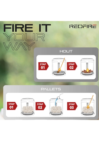 Redfire Volcano Dumansız Masaüstü Ateş Çukuru Green - Medium Portatif Şömine Balkon & Teras Sobası
