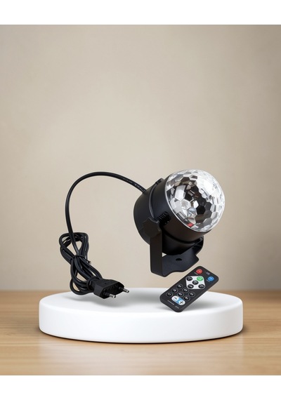 Rgb Led Disko Küresi, 7 Modlu, Uzaktan Kumandalı Çok Renkli
