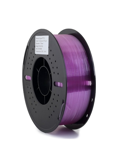 Filamix Hyper Petg Şeffaf Mor Filament 1.75mm 1kg Plastik Makara