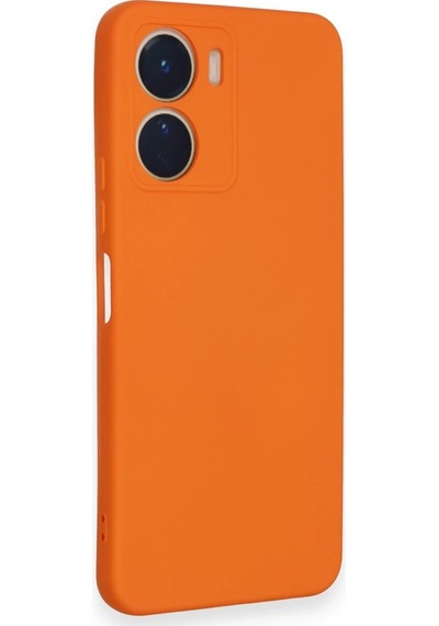 Muratech Newface Vivo Y16 Kılıf Nano İçi Kadife Silikon - Turuncu