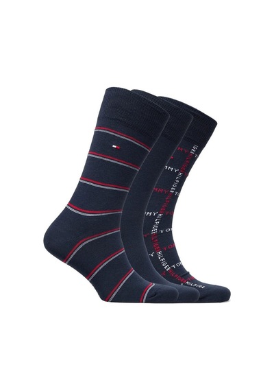 Tommy Hilfiger Tommy Hılfıger Erkek 3'lü Çorap 701224445-001 701224445-001 Çok Renkli